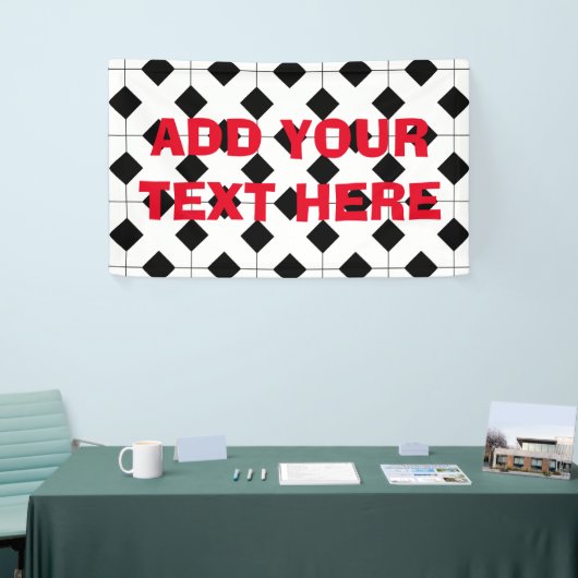 Schwarz-weiße rote Fußball-Art-Gewohnheits-Fahne Banner (Messeveranstaltung)