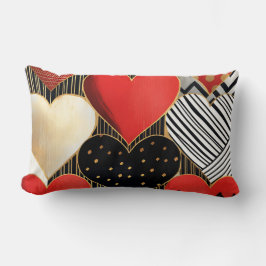 SCHWARZ-WEISSE ROTE GOLD MODERNE VALENTINE HERZEN LENDENKISSEN