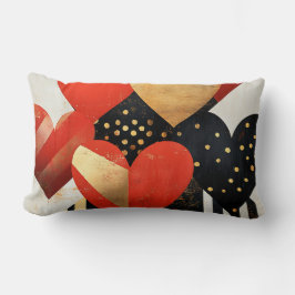 SCHWARZ-WEISSE ROTE GOLD MODERNE VALENTINE HERZEN LENDENKISSEN