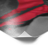 Schwarz-weiße rote Rosen Fotodruck (Ecke)