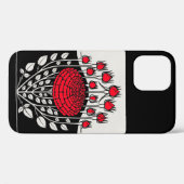 SCHWARZ-WEISSE ROTE ROSEN,ROSENKNOSPE Jugendstil Case-Mate iPhone Hülle (Rückseite (Horizontal))