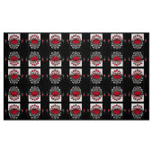 SCHWARZ-WEISSE ROTE ROSEN,ROSENKNOSPE Jugendstil Stoff (Fat Quarter (45,7 x 55,9 cm))