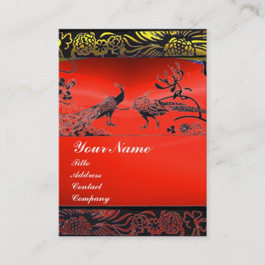 Schwarz-weiße, rote Rupie Visitenkarte (Vorderseite)