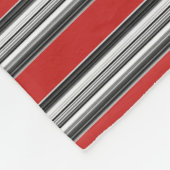 Schwarz-weiße Rote Streifen Cool Einfache Muster Fleecedecke (Ecke)