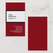 Schwarz-weiße, rote Visitenkarte (Vorne/Hinten)