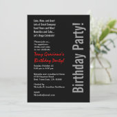 Schwarz-weiße Rote Vorlage zum Geburtstag (Stehend Vorderseite)