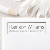 Schwarz-weiße Rücksendeadresse für einfache Grenze (Insitu)