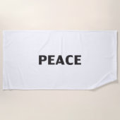 Schwarz-weiße Ruhe Strandtuch (Vorderseite)