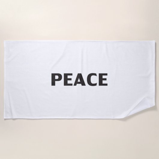 Schwarz-weiße Ruhe Strandtuch (Vorderseite)