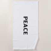 Schwarz-weiße Ruhe Strandtuch (Vorderseite)