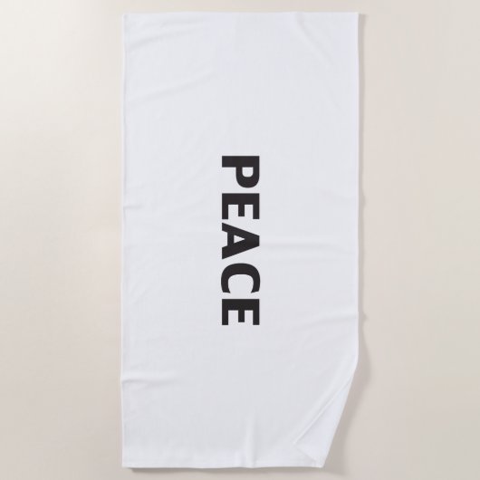 Schwarz-weiße Ruhe Strandtuch (Vorderseite)