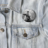 Schwarz-weiße Running Horse Freedom Button (Beispiel)