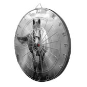 Schwarz-weiße Running Horse Freedom Dartscheibe (Vorderseite rechts)