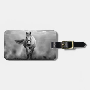Schwarz-weiße Running Horse Freedom Gepäckanhänger