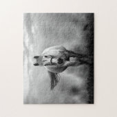 Schwarz-weiße Running Horse Freedom Puzzle (Vertikal)