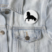 Schwarz-weiße Running Horse-Silhouette Button (Beispiel)