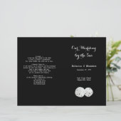 Schwarz-weiße SandDollars-Hochzeitsprogramm (Stehend Vorderseite)