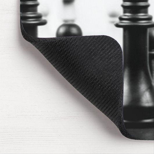 Schwarz-weiße Schach-Typografie Mousepad (Ecke)