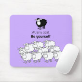 Schwarz-weiße Schafe Mousepad (Mit Mouse)