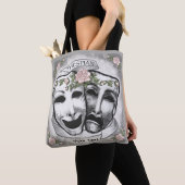 Schwarz-Weiße Schauspielermasken Tasche (Von Nahem)