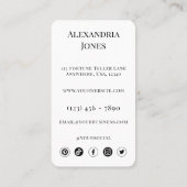 Schwarz-weiße Schere mit mystical Tarot Card Barbe Visitenkarte (Rückseite)