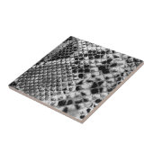 Schwarz-weiße Schlange Fliese (Seite)