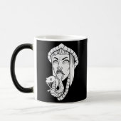 Schwarz-weiße Schlangenbläschen-Illustration Verwandlungstasse (Links)