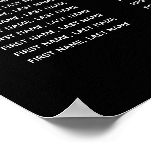 Schwarz-weiße schlichte minimalistische, elegante poster (Ecke)