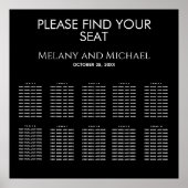 Schwarz-weiße schlichte minimalistische, elegante poster (Vorne)