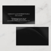 Schwarz-weiße Schlichte moderne Visitenkarte (Vorne/Hinten)