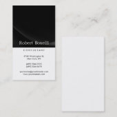 Schwarz-weiße Schlichte Unternehmenskarte Visitenkarte (Vorne/Hinten)