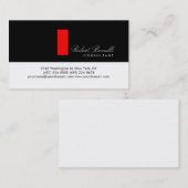 Schwarz-weiße Schlichte Unternehmenskarte Visitenkarte (Vorne/Hinten)