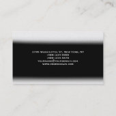 Schwarz-weiße Schlichte Unternehmenskarte Visitenkarte (Rückseite)