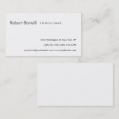 Schwarz-weiße Schlichte Unternehmenskarte Visitenkarte (Vorne/Hinten)