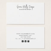 Schwarz-weiße Schmuckkarte für moderne Skripte (Vorne & Hinten)