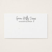 Schwarz-weiße Schmuckkarte für moderne Skripte (Vorderseite)