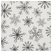 Schwarz-weiße Schneeflocken-Muster Stoff (Muster)