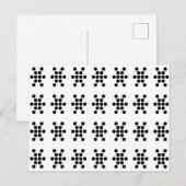 Schwarz-weiße Schneeflocken Postkarte (Vorne/Hinten)