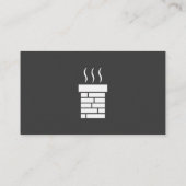 Schwarz-weiße Schornstein-Sweep-Service-Visitenkar Visitenkarte (Rückseite)