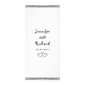 Schwarz-weiße Schreiber-Ehekarte Werbekarte (Hinten)