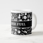 Schwarz-weiße Schulbedarf MusterlehrerStudent Jumbo-Tasse (Vorderseite Rechts)