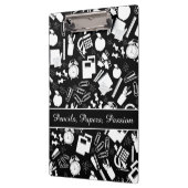 Schwarz-weiße Schulbedarf MusterlehrerStudent Klemmbrett (Links)