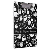 Schwarz-weiße Schulbedarf MusterlehrerStudent Klemmbrett (Rechts)