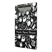 Schwarz-weiße Schulbedarf MusterlehrerStudent Mini Klemmbrett (Gewinkelt2)