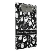 Schwarz-weiße Schulbedarf MusterlehrerStudent Mini Klemmbrett (Schrägansicht)