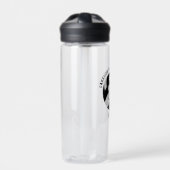 Schwarz-weiße Schulmannschaft spielt Volleyball Trinkflasche (Vorderseite)