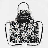 Schwarz-weiße Schürze der Frau (Vorderseite)