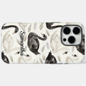 Schwarz-weiße Schwäne Case-Mate iPhone Hülle (Rückseite (Horizontal))