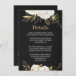 Schwarz-weiße Schwarz-Weiß-Umschließkarte Begleitkarte