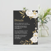 Schwarz-weiße Schwarz-Weiß-Umschließkarte Begleitkarte (Stehend Vorderseite)